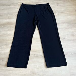 CHICO'S TRAVELERS NWT No Tummy Pant 3R XL Black High Waist Wide Leg Pull-on